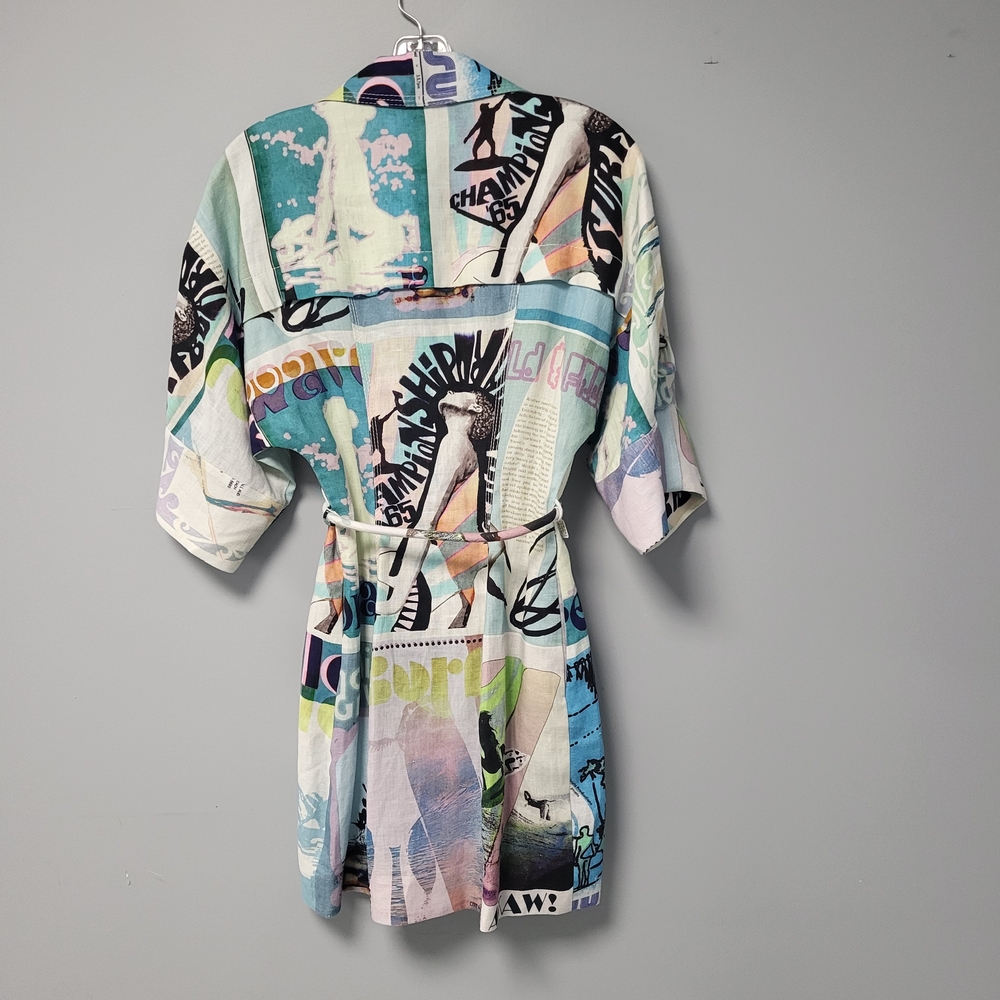 Zimmermann Multicolor Graphic Patchwork Mini Dres… - image 2